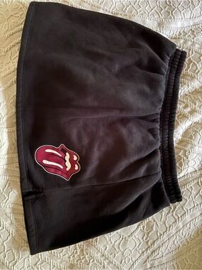 Rolling Stones Black Graphic skort